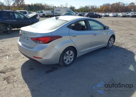 2016 Hyundai Elantra Se из США, поврежденный, VIN 5NPDH4AEXGH743306